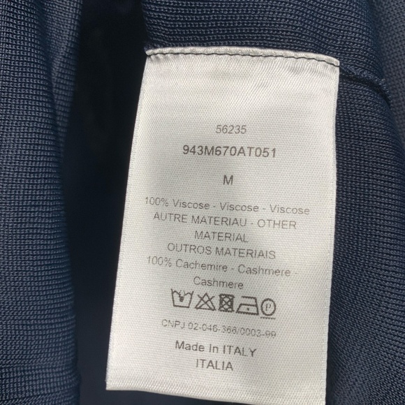 Dior Logo Navy Knit Top - Picture 5 of 6